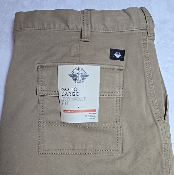 Dockers Mens Straight Fit Smart 360 Flex Go To Cargo Pants Khaki 40Wx32L - Picture 11 of 16